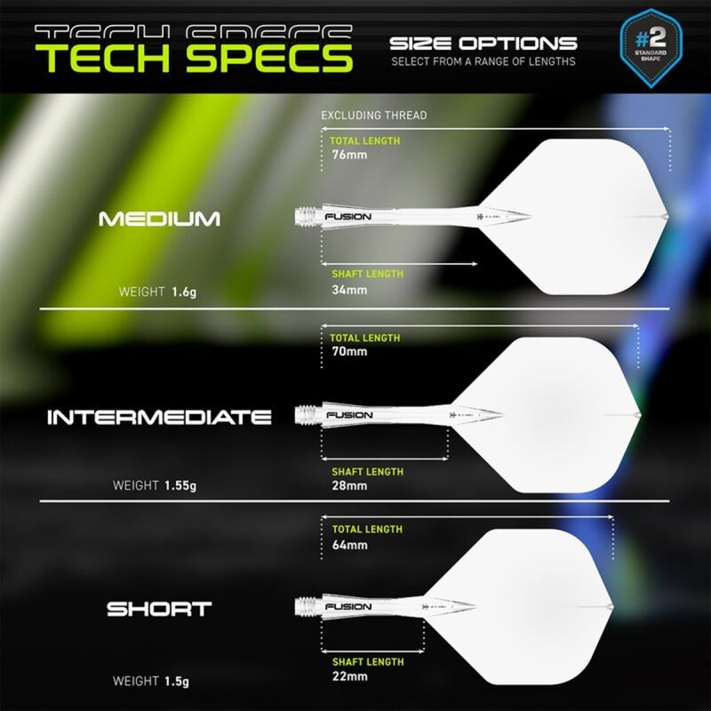 Winmau Fusion Integrated Flight & Shaft System Standard Shafts