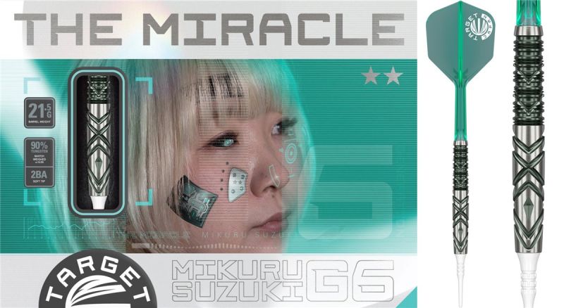 Target Mikuru Suzuki The Miracle G6 90% Softdarts 21,5 Gramm Softdarts