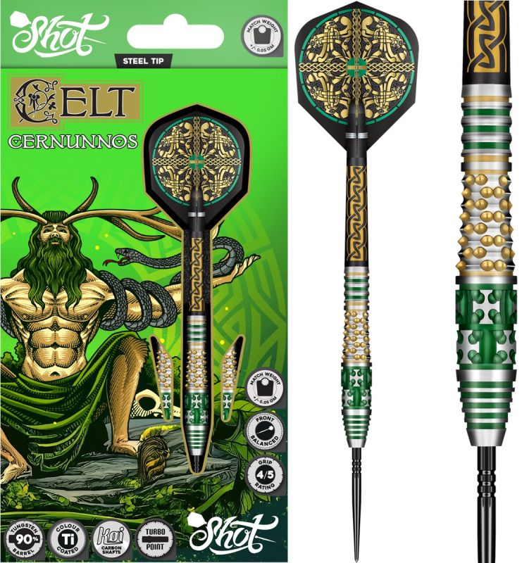 Shot! Celt Cernunnos TP 90% Steeldart 22/23/24/25 Gramm Steeldarts