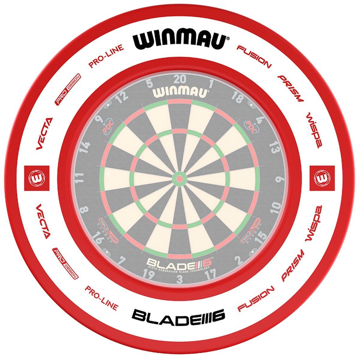 1 tlg. Winmau Pro-Line 2.0 Rot Catchring Dart Surround Auffangring