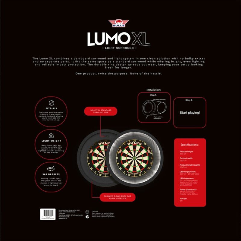 1 tlg. Bull´s Lumo XL Catchring Dart Auffangring Surround Licht-System Auffangring