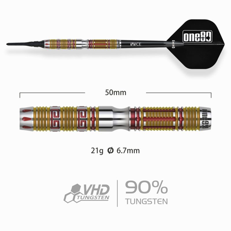 ONE80 Tom Yang Emperor 2 90% Softdarts 21 Gramm Softdarts