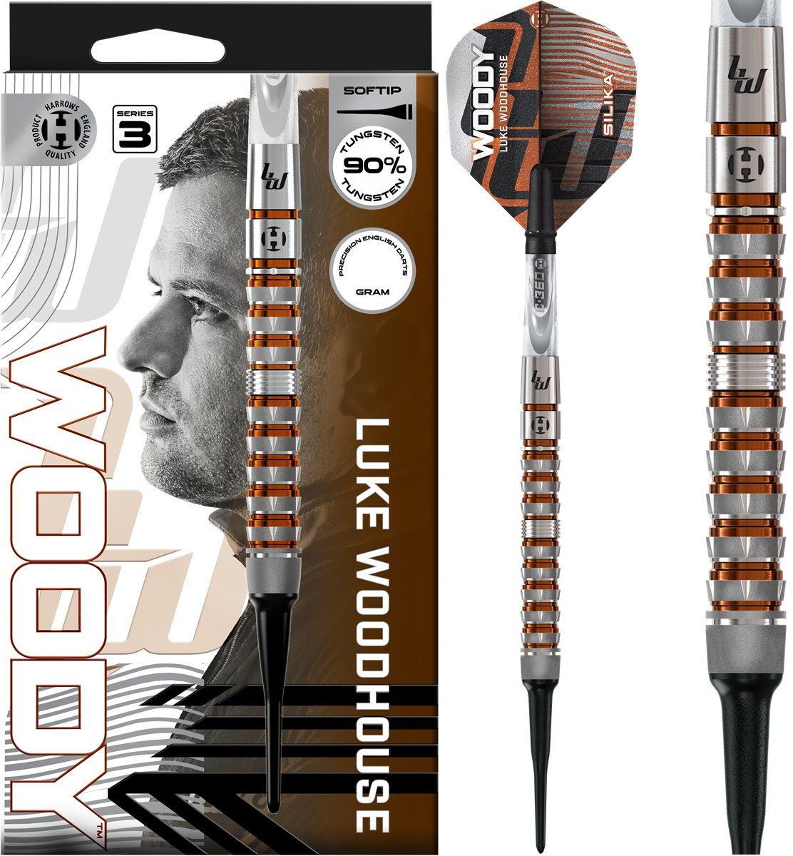 Harrows Luke Woodhouse G3 90% Softdarts 18 Gramm Softdarts