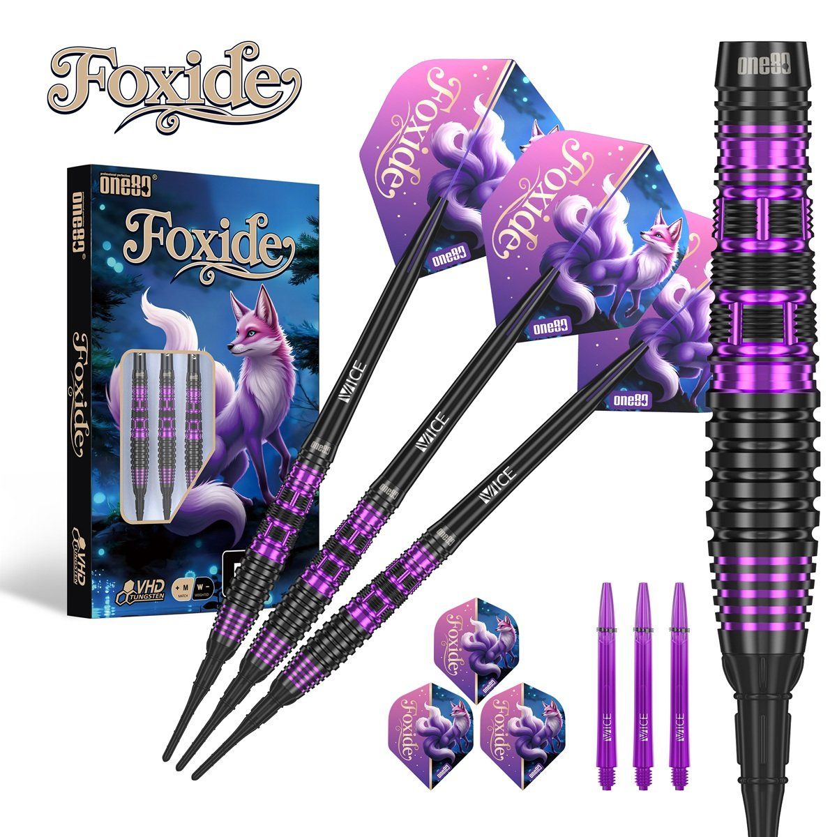 ONE80 Foxide F2 90% Softdarts 18/20 Gramm Softdarts