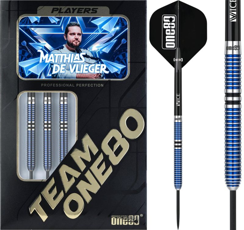 ONE80 Matthias De Vlieger 90% Steeldarts 22/24 Gramm Steeldarts