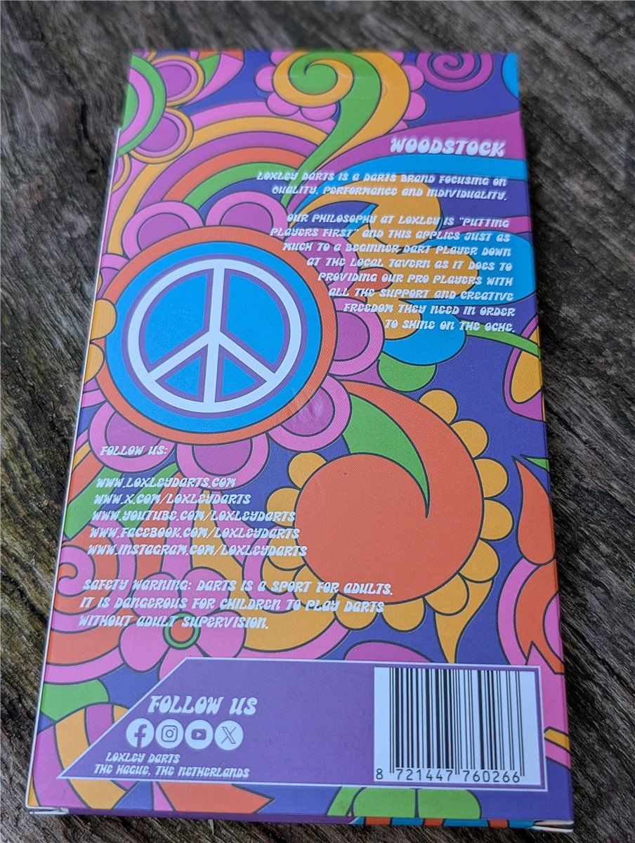 Loxley Woodstock Darts Peace Steeldarts 22 Gramm Steeldarts