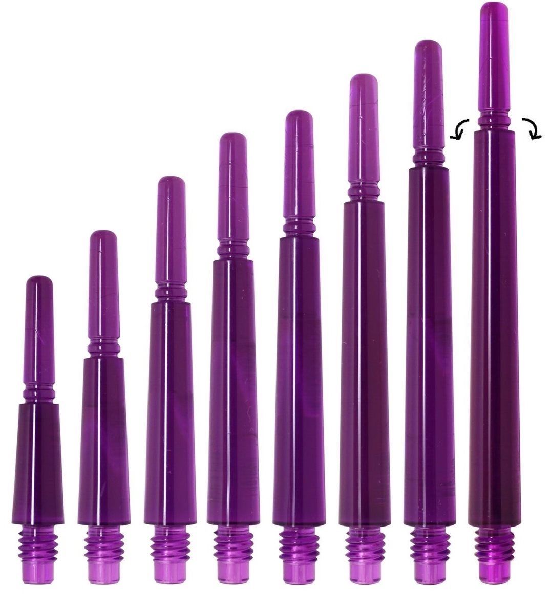 Cosmo Darts Fit Shafts Gear Normal Spinning KLAR Lila Shafts