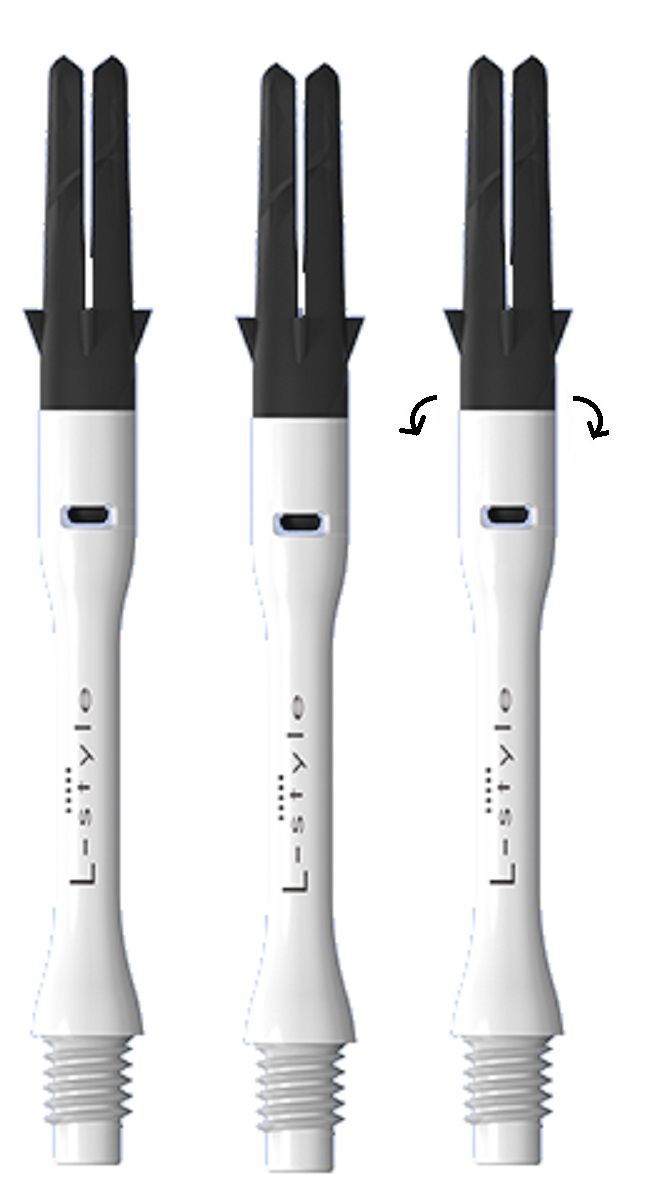 L-Style Silent Spinning Slim Carbon Weiß Shafts