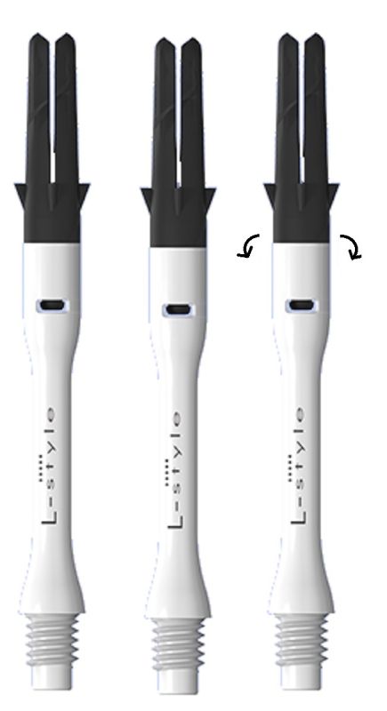 L-Style Silent Spinning Slim Carbon Weiß Shafts