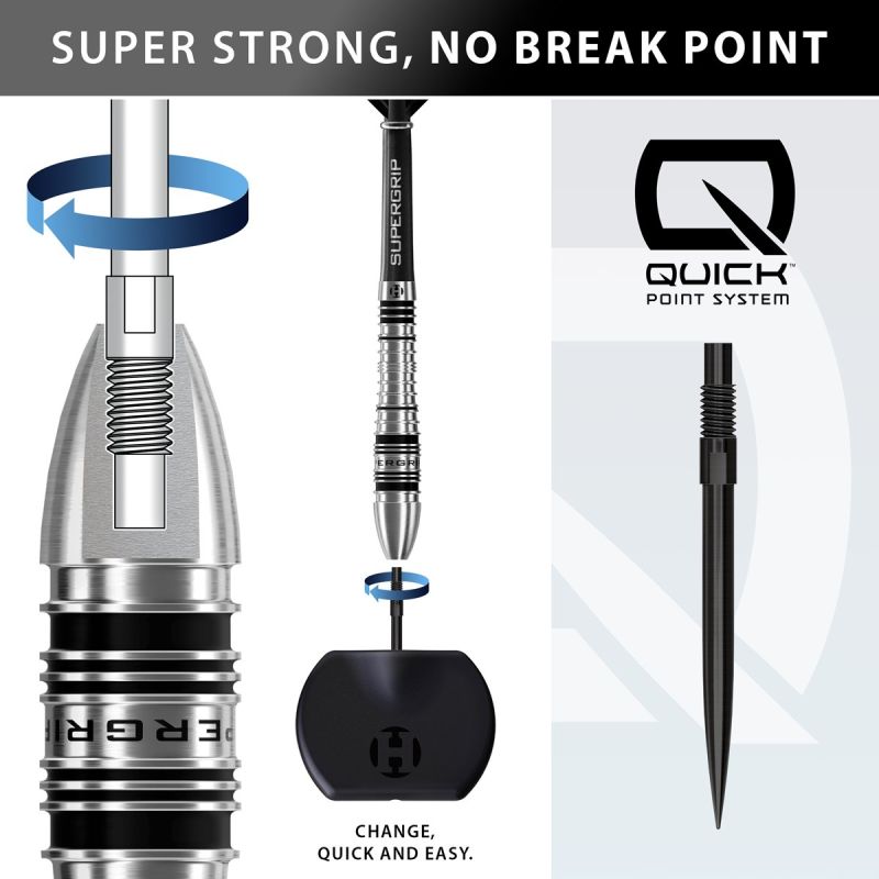 Harrows Supergrip QP Bomb 90% Steeldarts 23/25 Gramm Steeldarts