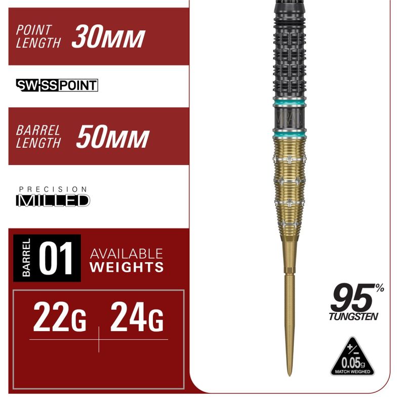 Target The Miracle Mikuru Suzuki Gen 7.5 Swiss Point 95% Steeldarts 22/24 Gramm Steeldarts