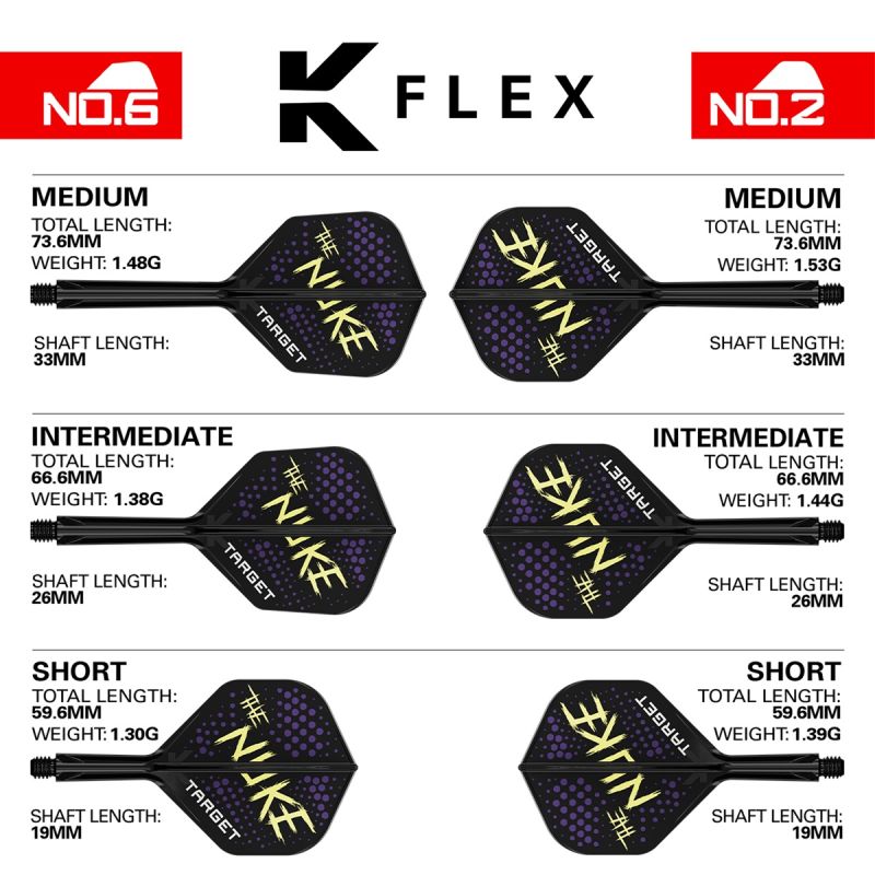 Target K-Flex Luke "The Nuke" Littler Shaft/Flight System Shape No6 Shafts