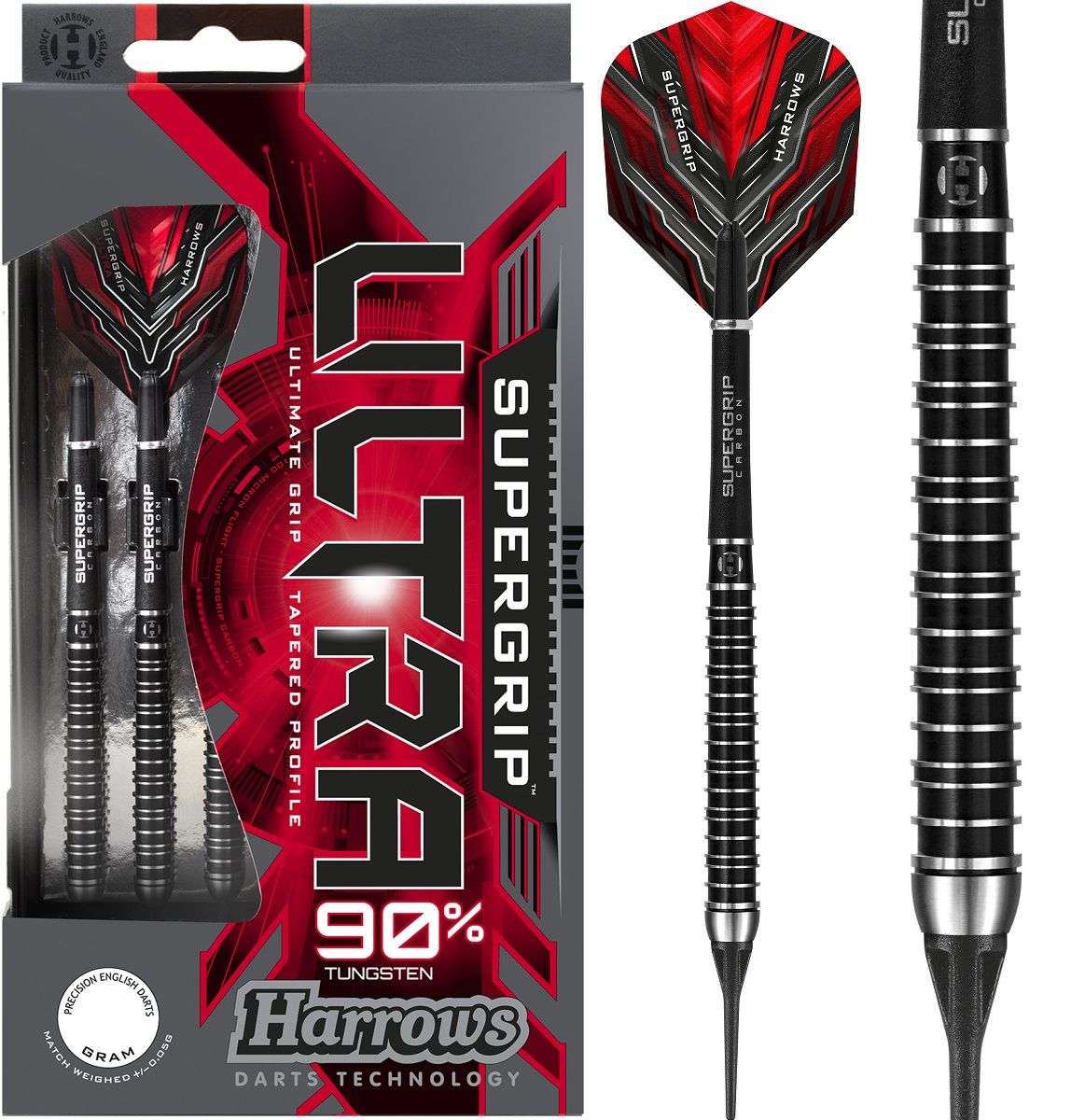 HARROWS Supergrip Ultra 90% Softdarts 18/21/22 Gramm Softdarts