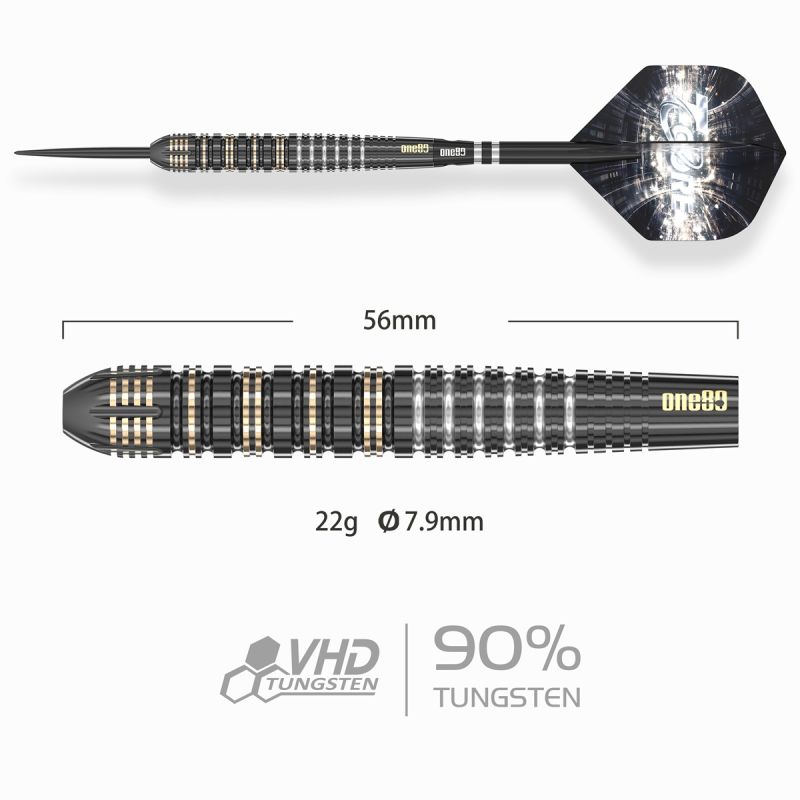 ONE80 T-Core TC3 Steeldarts 22 Gramm Steeldarts