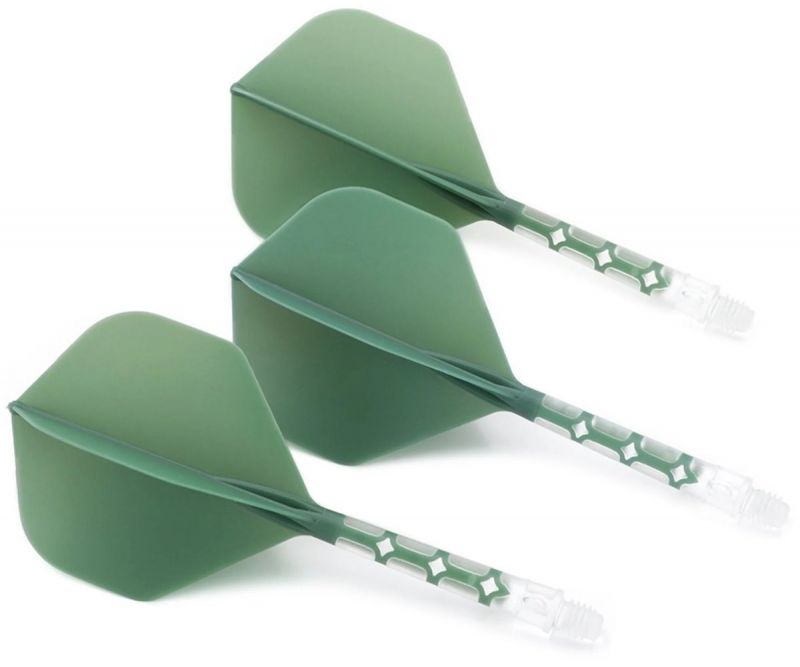 Cuesoul Dart Flight/Shaft ROST T19 Flight Grün/Transparent Standard Flights
