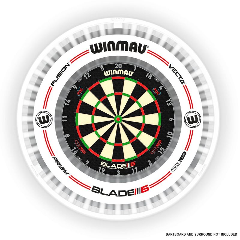 Winmau Plasma ICE Weiß Dartboart Licht + Surround Boardzubehör