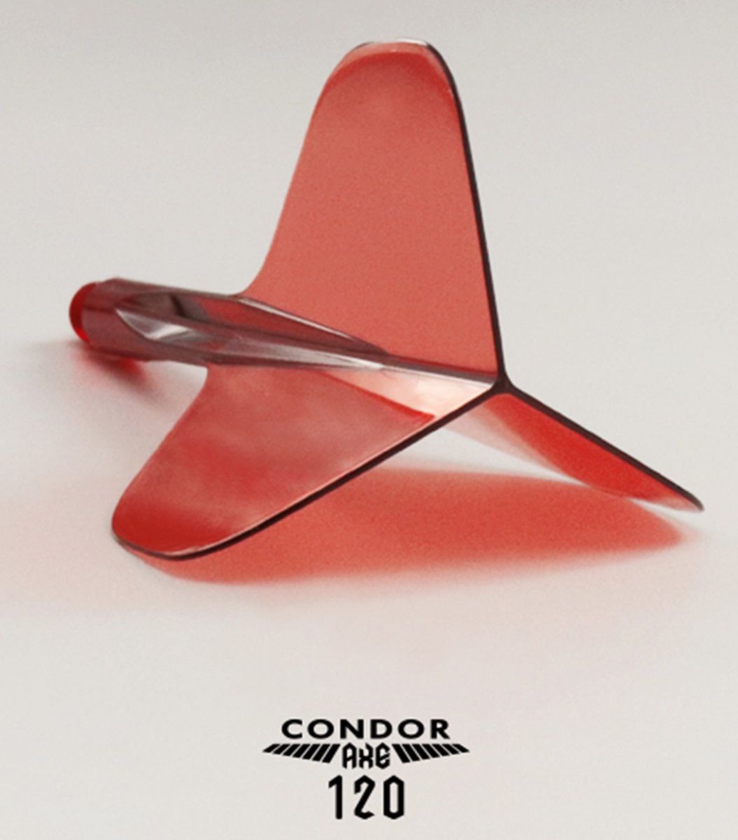 Condor Dart Flights Shafts AXE 120 Klar Rot Standard No2 Flights