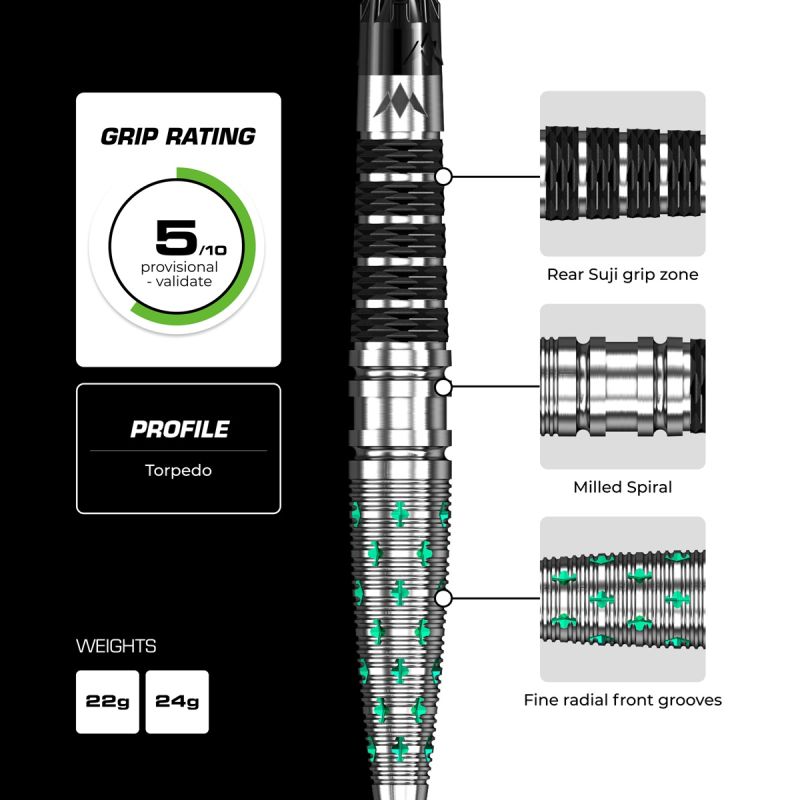 Mission Mantis RP 95% Steeldarts 22/24 Gramm Steeldarts