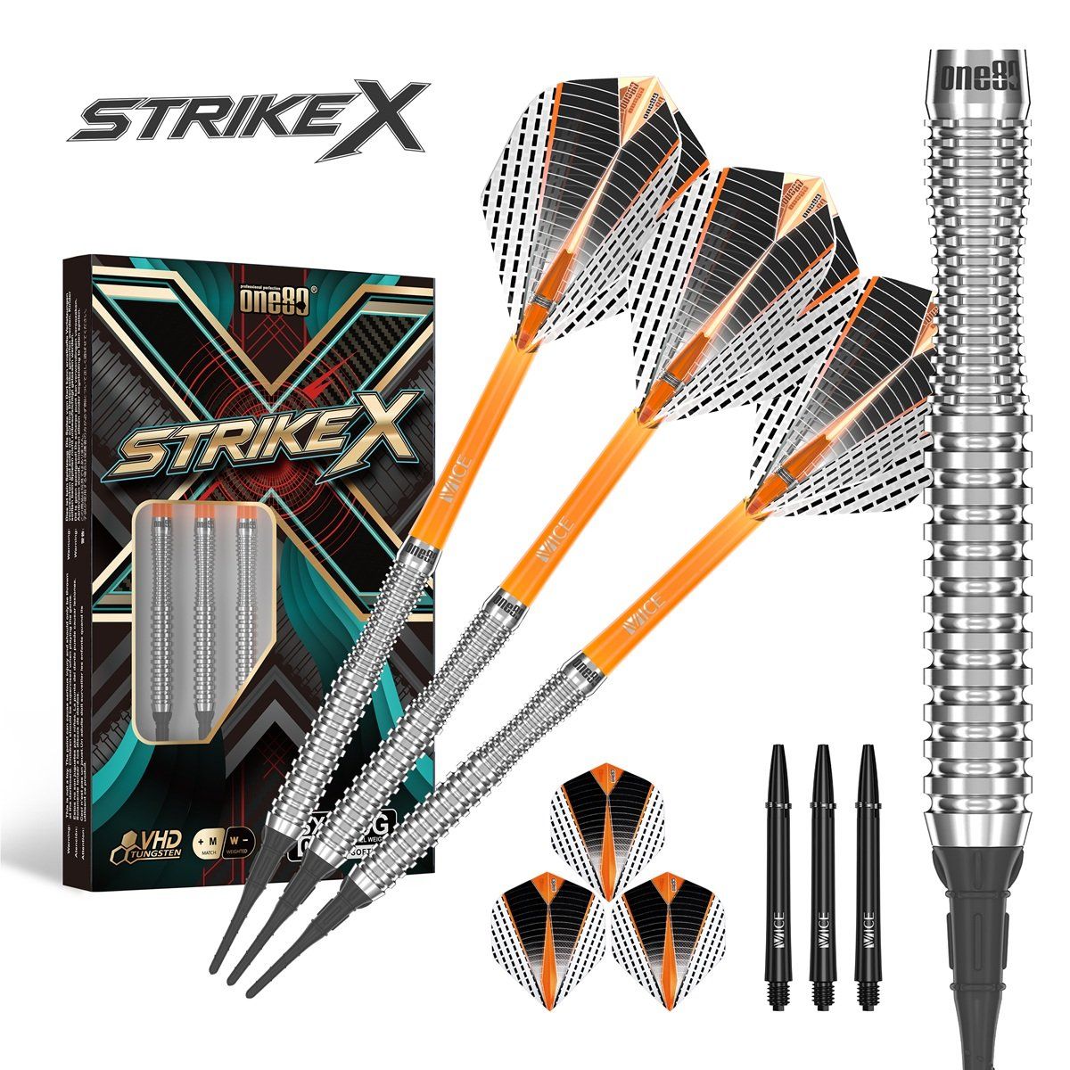 ONE80 Strike X SX02 90% Softdarts 18 Gramm Softdarts
