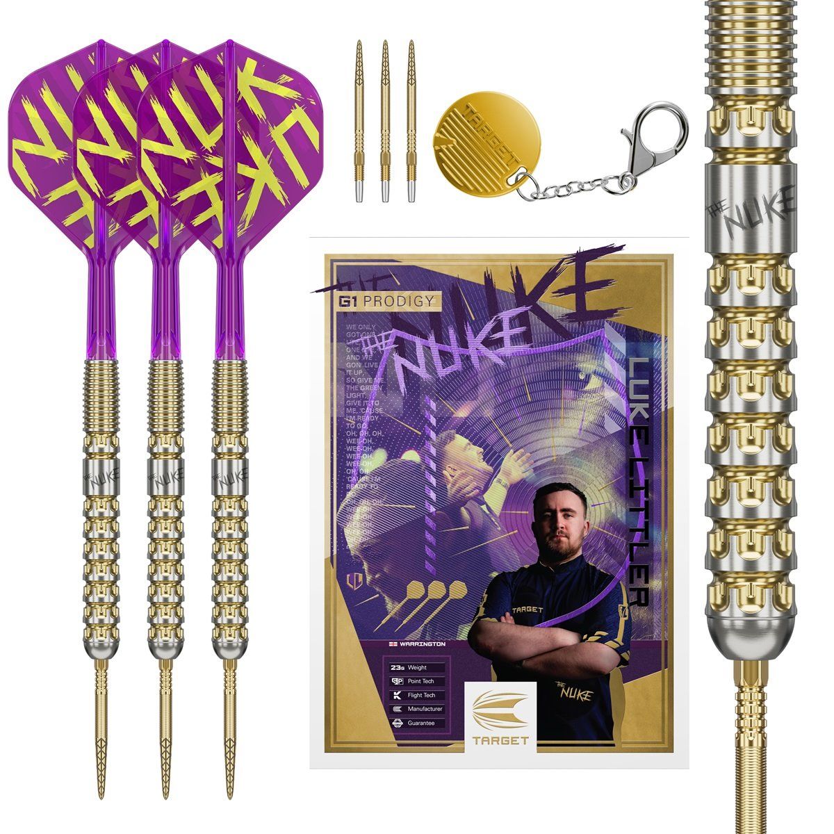Target Luke Littler Swiss Point 95% Gen1 Prodigy Steeldarts 22/23/24 Gramm Steeldarts