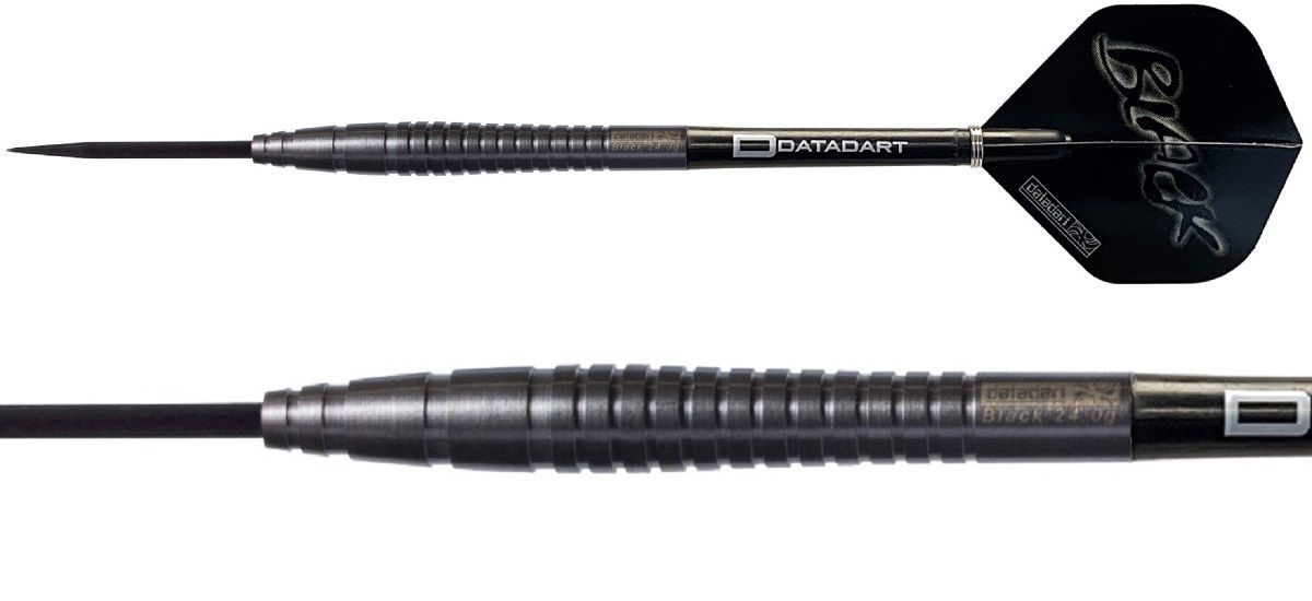 Datadart Black Ringed Grip Darts 90% Steel Dartpfeile 26 Gramm Steeldarts