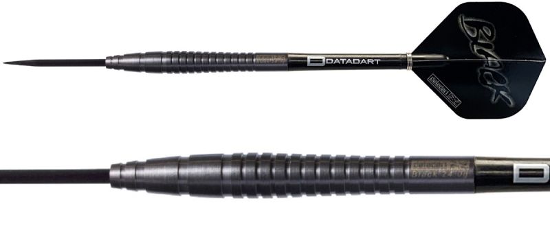 Datadart Black Ringed Grip Darts 90% Steel Dartpfeile 26 Gramm Steeldarts