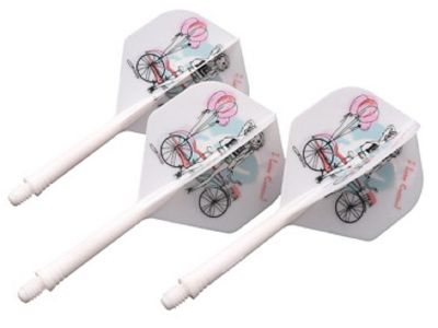 Cuesoul Dart Flight/Shaft AK5 Bicycle Girl White Standard No2 Flights