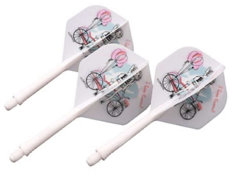 Cuesoul Dart Flight/Shaft AK5 Bicycle Girl White Standard No2 Flights