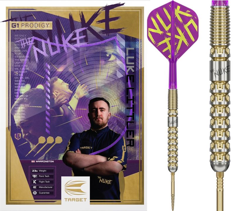 Target Luke Littler Swiss Point 95% Gen1 Prodigy Steeldarts 22/23/24 Gramm Steeldarts
