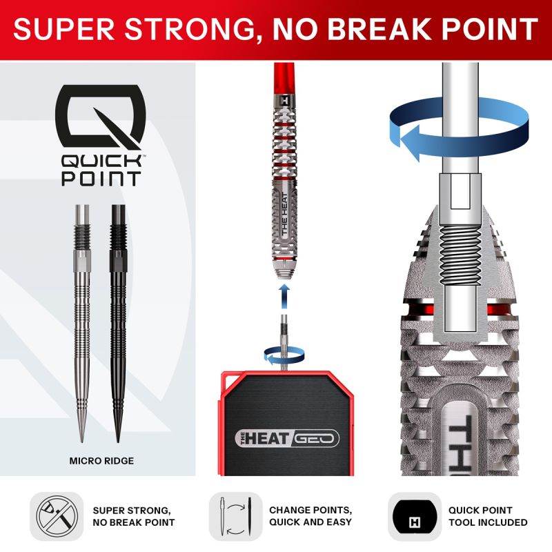 Harrows Damon Heta GEO Quick Point 90% Steeldarts 22/23/24/25 Gramm Steeldarts
