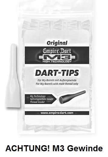 EMPIRE® Dart M3 Dart-Spitzen weiß (1.000 Stück) Soft Dart Spitzen M3
