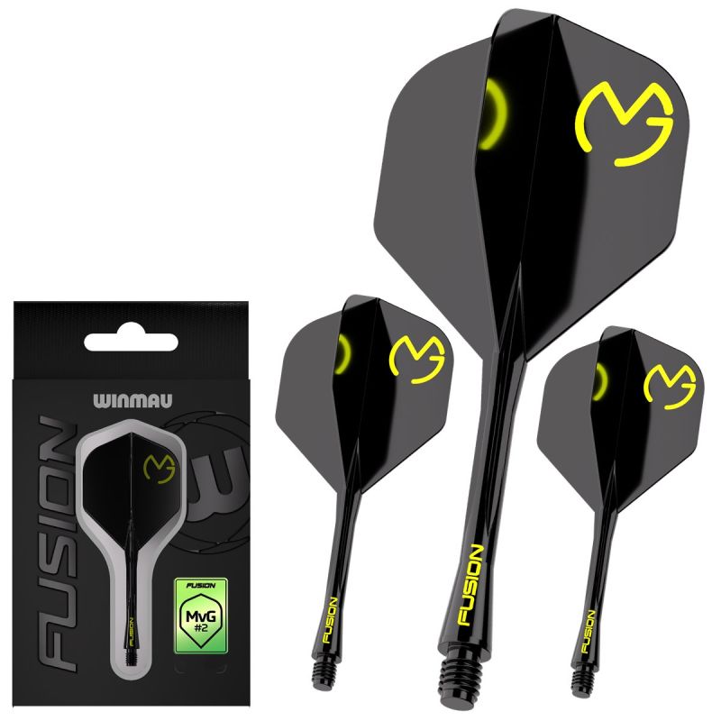 Winmau Fusion Integrated Flight & Shaft System MvG Pac Man Standard Shafts