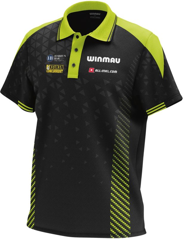 Winmau Dart Shirt Michael van Gerwen Stage Polo 2025 Shirts