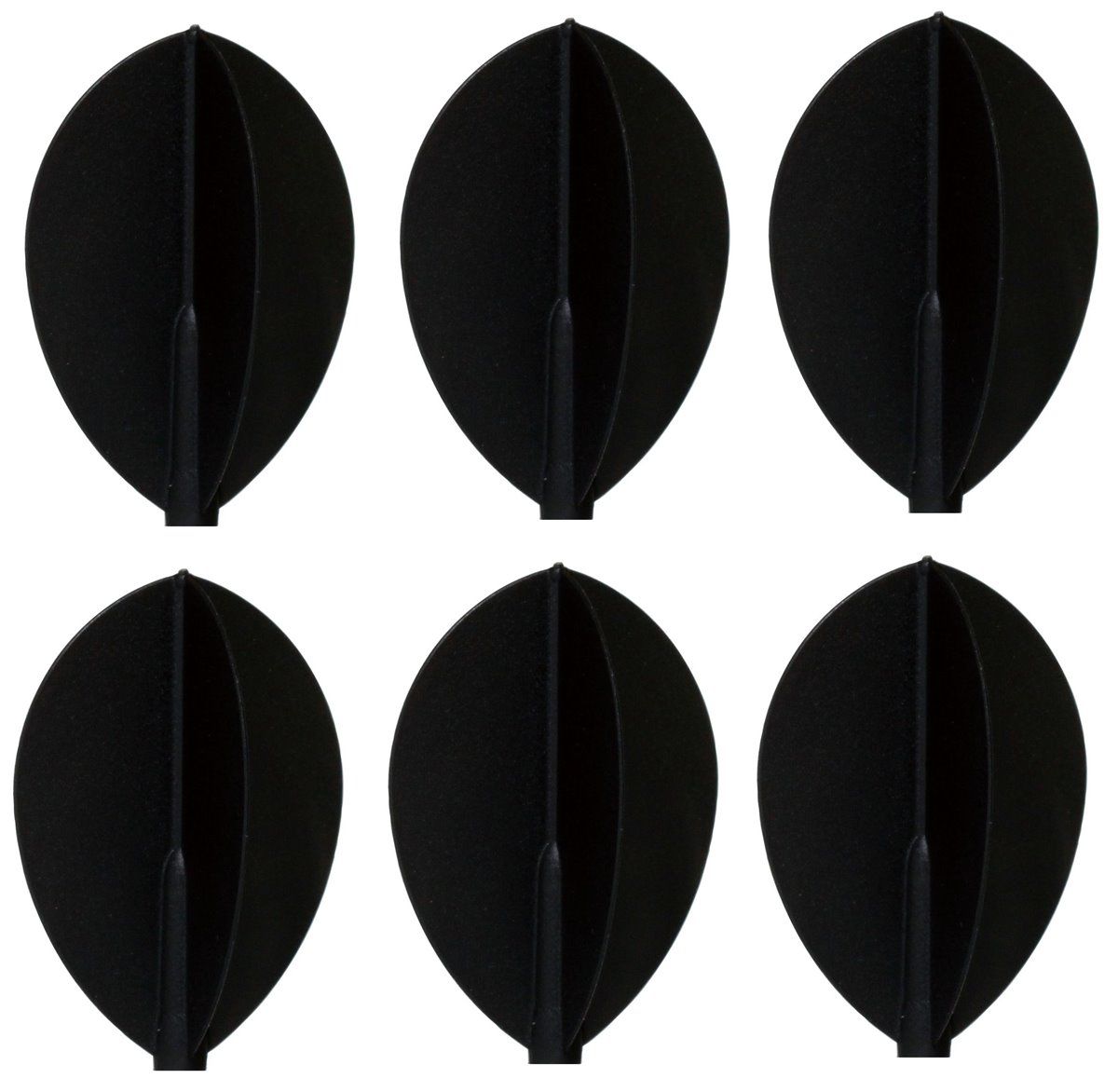2 Set Cosmo Darts Fit Flights Schwarz Teardrop Flights