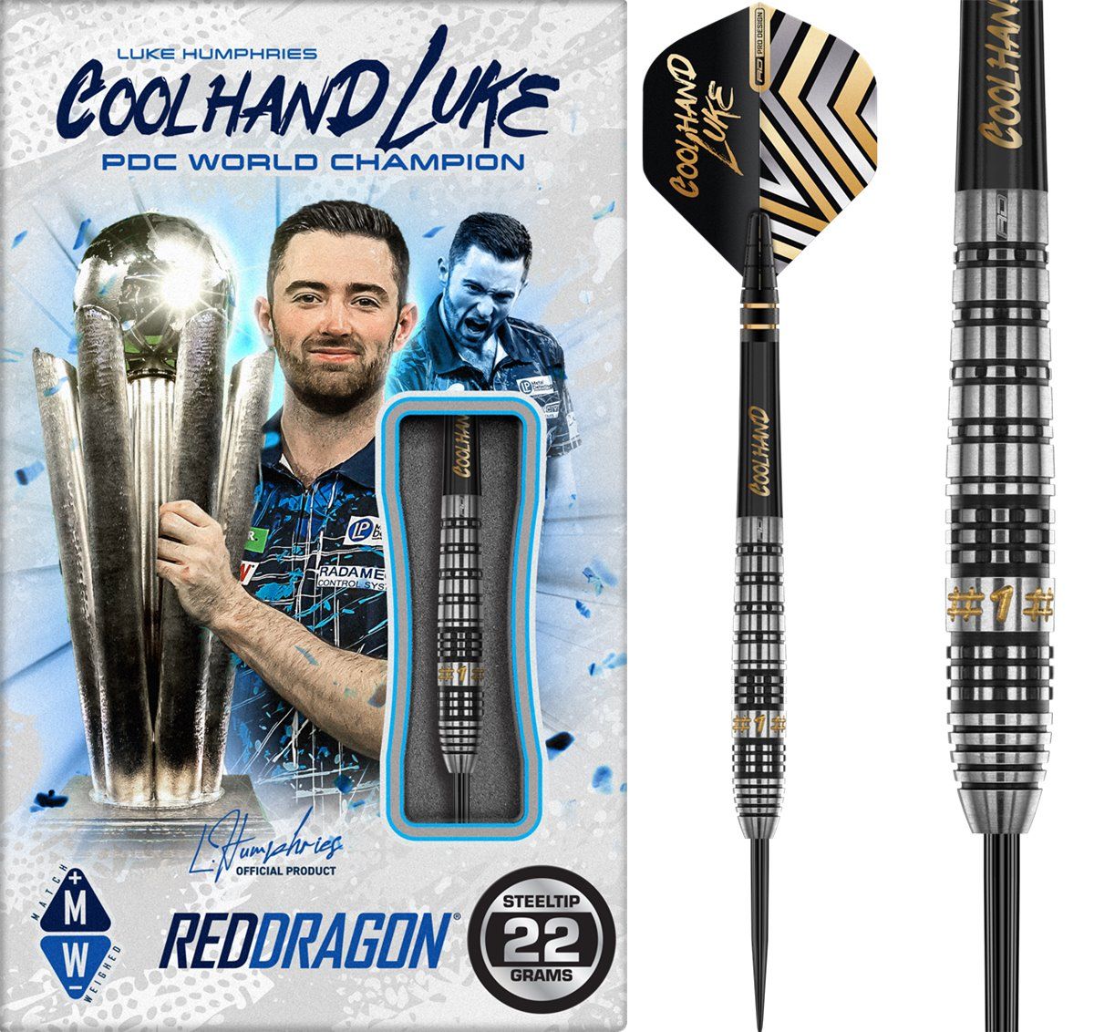 Reddragon Luke Humphries Prestige 90% Steeldarts 22/23/24 Gramm Steeldarts