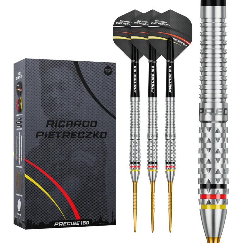 Precise180 Ricardo Pietreczko 90% Steeldarts 21/23/25 Gramm Steeldarts