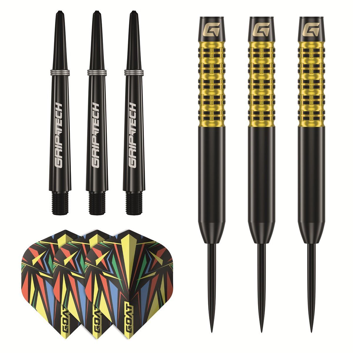 GOAT Athlete Yellow Brass Steeldarts 12 Gramm Steeldarts