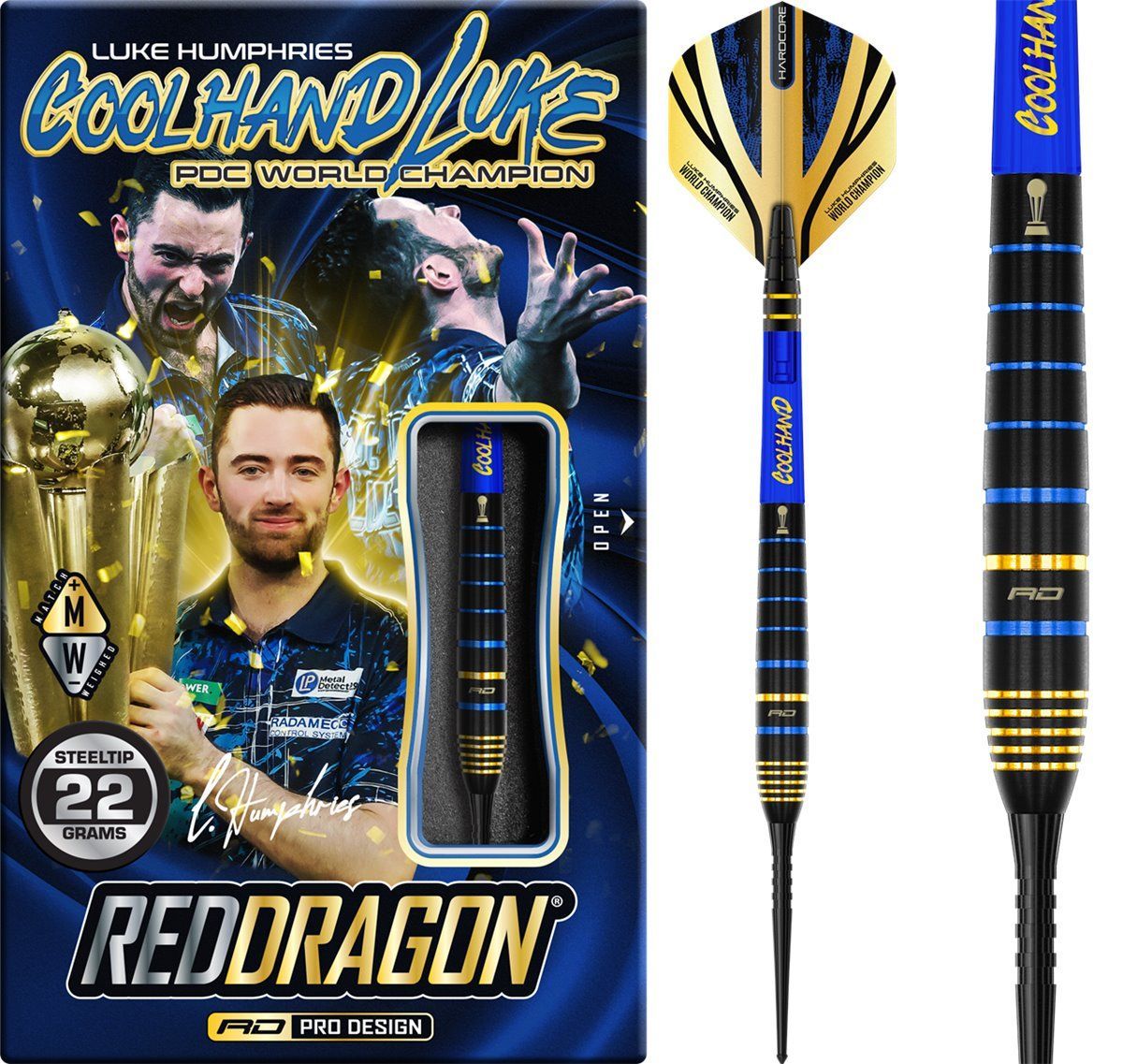 RedDragon Luke Humphries TX4 Avenger 90% Steeldarts 22/24 Gramm Steeldarts