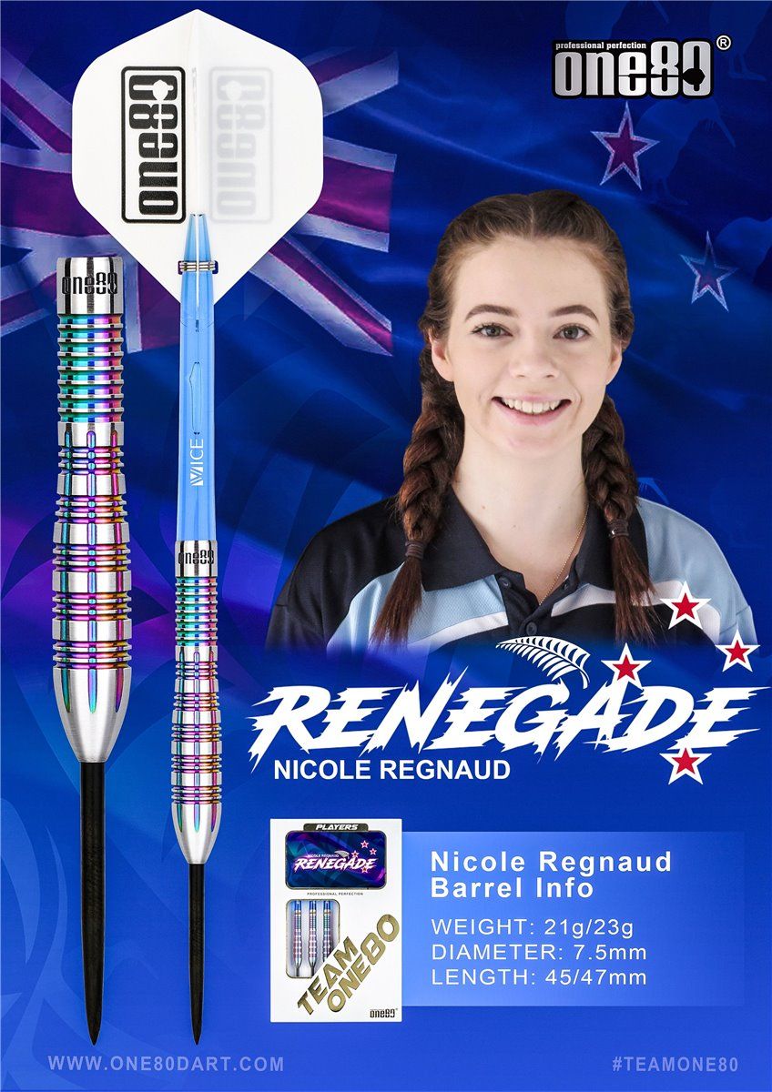 One80 Nicole Regnaud Signature Steeldart 21/23 Gramm Steeldarts