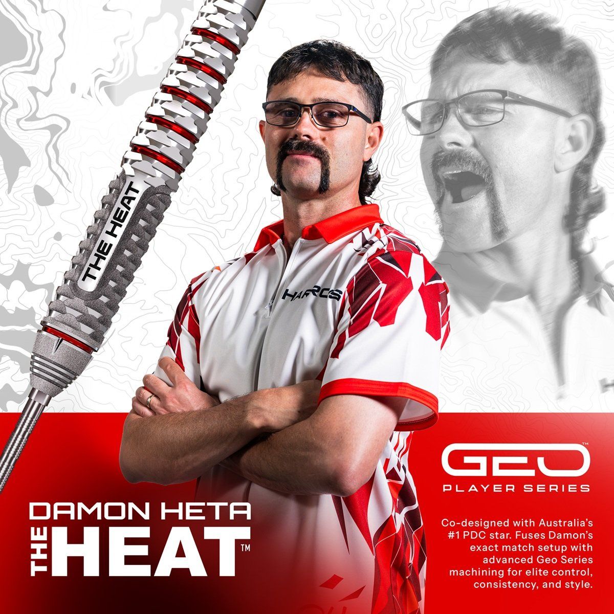 Harrows Damon Heta GEO Quick Point 90% Steeldarts 22/23/24/25 Gramm Steeldarts