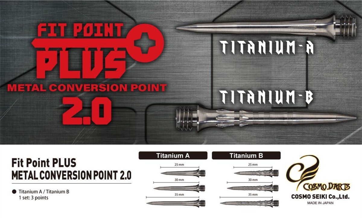 Cosmodarts Fit Point Plus Metal Titanium 2.0 Wechselspitzen 2BA Gewinde Schraubspitzen Tips