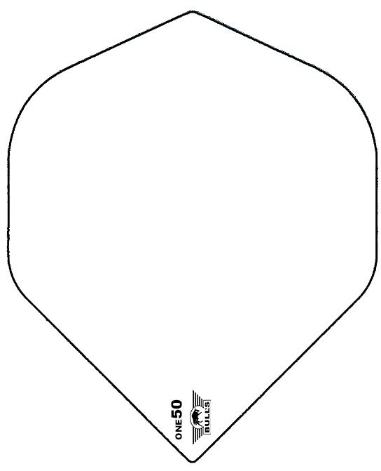 Bull's One50 - White Plain Dart Flights 150 Micron Flights