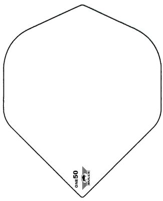 Bull's One50 - White Plain Dart Flights 150 Micron Flights