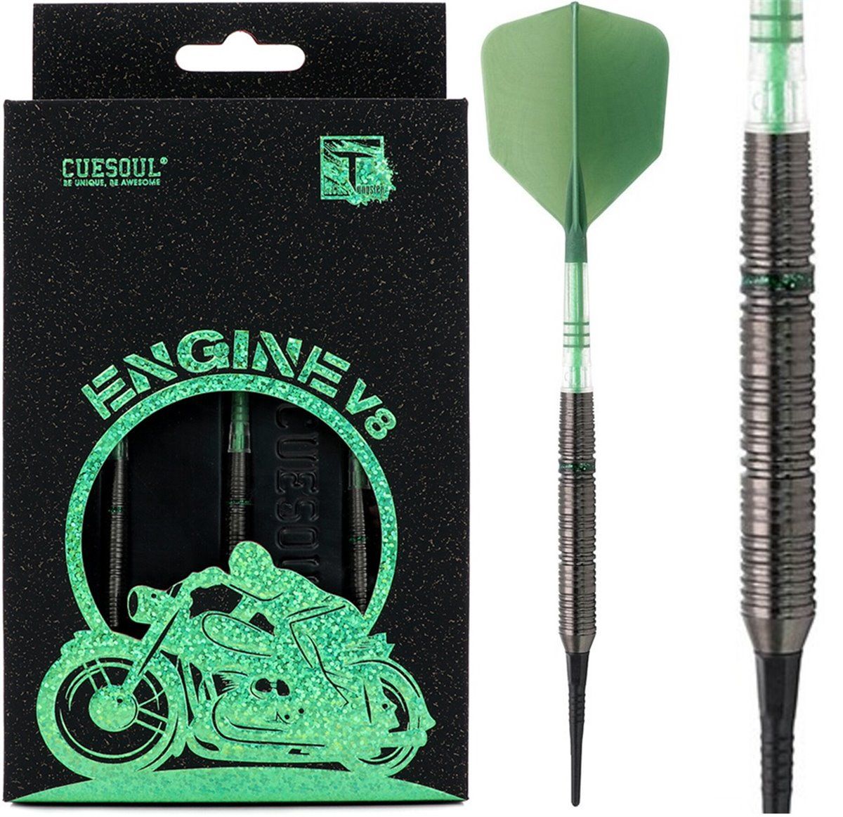 Cuesoul ENGINE V8 Steeldarts/Softdarts No5 90% 18/20/22 Gramm Softdarts