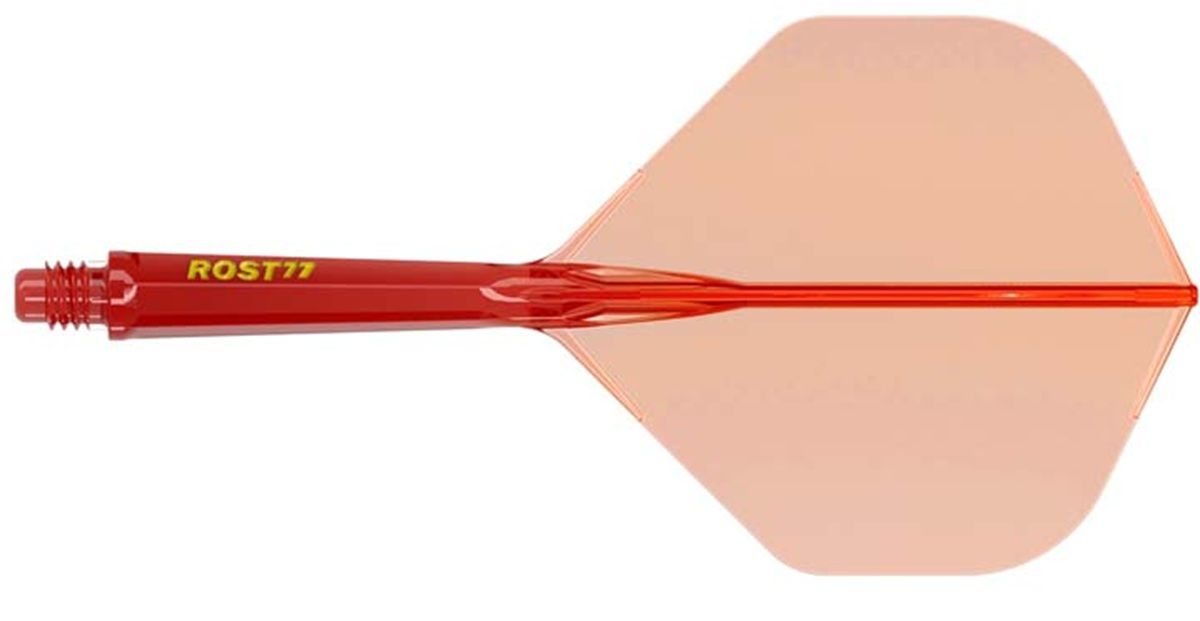 Cuesoul Dart Flight/Shaft ROST 77 Transparent Rot Big Standard Flights