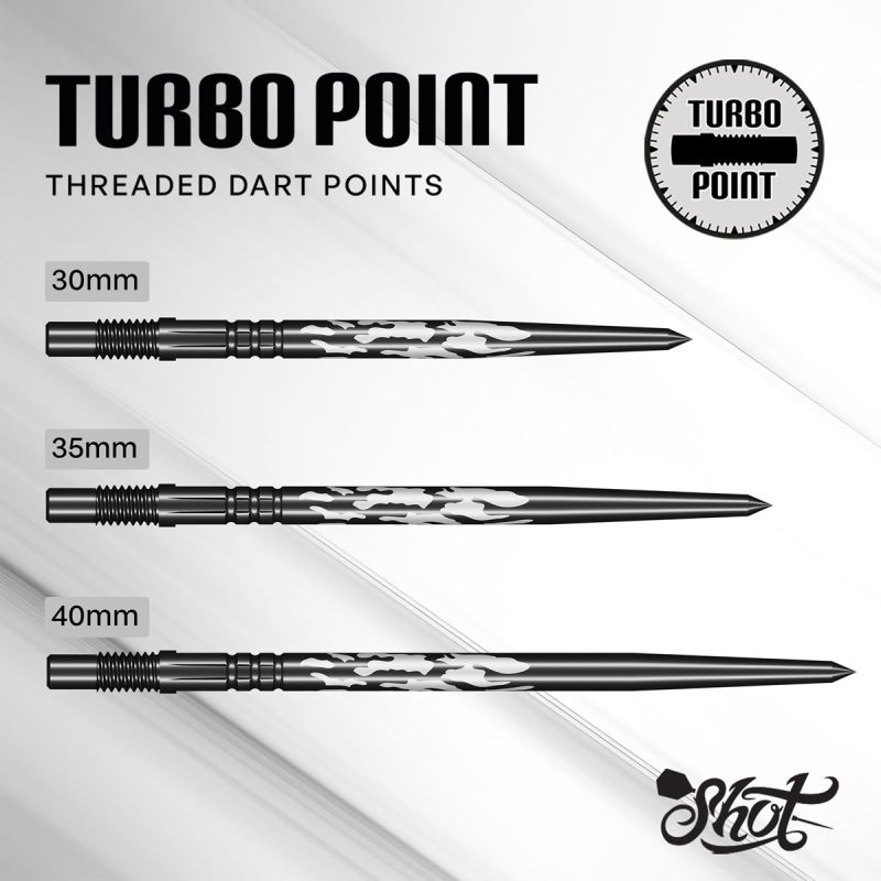 Shot! Shadow Black Turbo Points TP 30/35/40 mm Schwarz Wechselspitzen