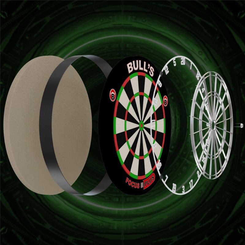 BULL'S Focus II Plus Bristle Dart Board Bristle Board