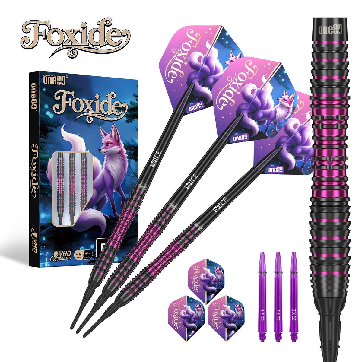 ONE80 Foxide F3 90% Softdarts 18/20 Gramm Softdarts