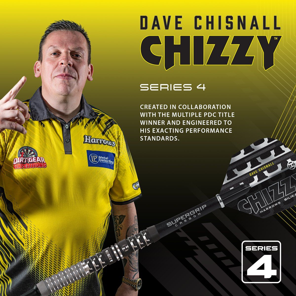 Harrows Dave Chizzy Chisnall G4 90% Softdarts 18/20 Gramm Softdarts
