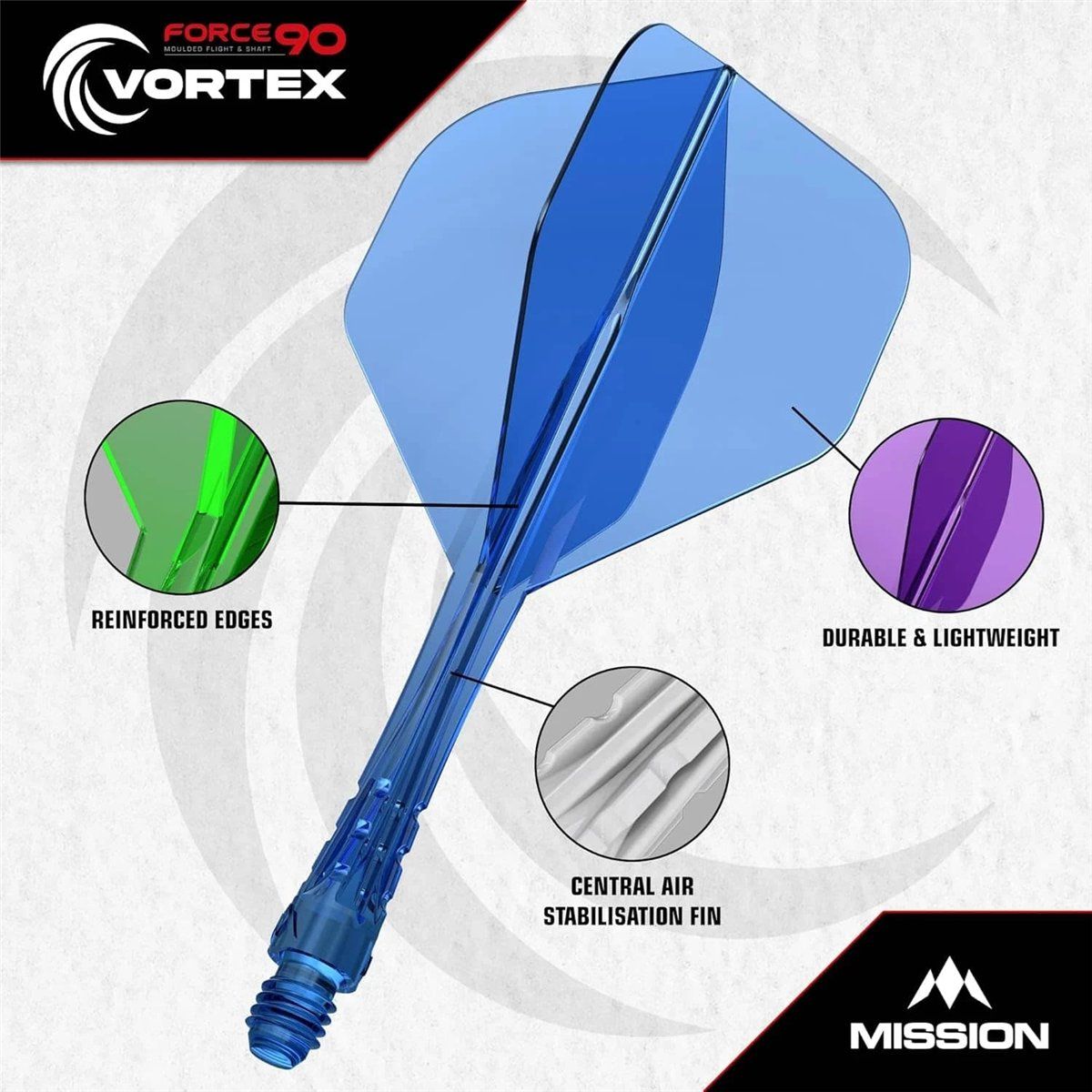 Mission Force 90 Vortex Shaft/Flight System Shape Shafts